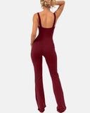 Women's Contrast Lace Knot Front Cami Jumpsuit