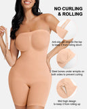 Strapless Tummy Control Seamless Bodysuit with Removable Straps