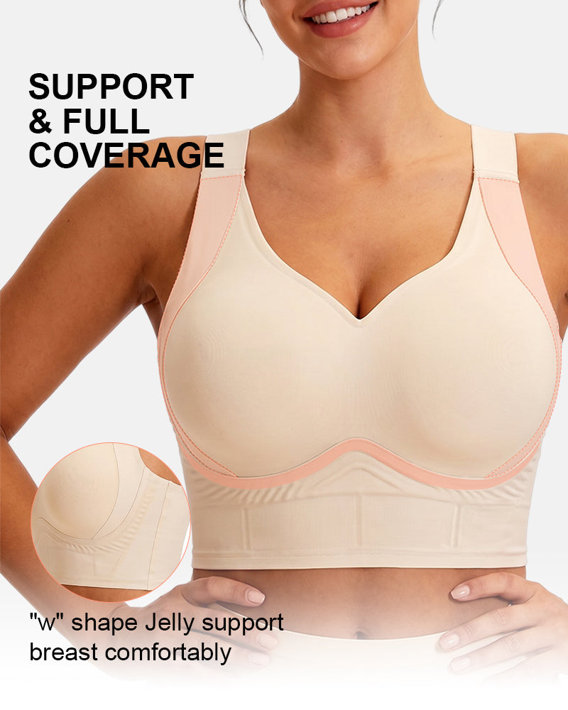 Sujetador Push-Up de Gel Alisador para Espalda – Soporte Sin Costuras para Tallas Grandes