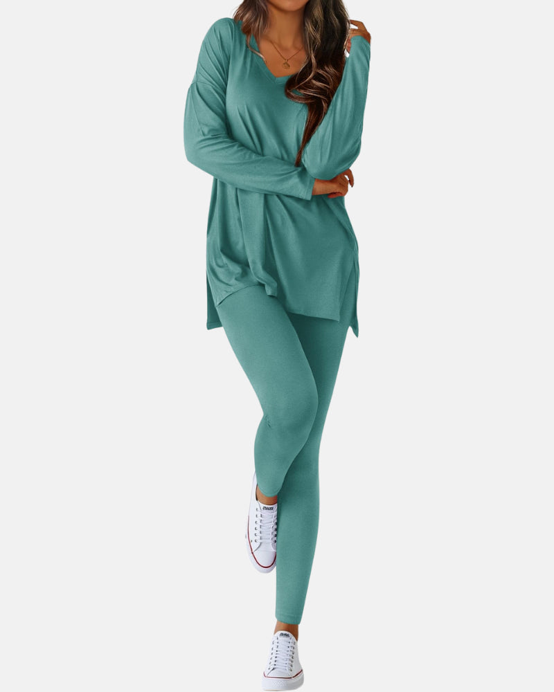 2026 Conjunto Informal de Descanso Camisas Extragrandes Leggings a Juego