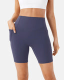 High Waisted Scrunch Butt Lifting Tummy Control Pocket Biker Shorts