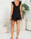 Flirty Ruffle Buttery-Soft Dainty Pajama Set