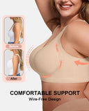 Wireless Support Bra with Full Coverage and Smooth Fit