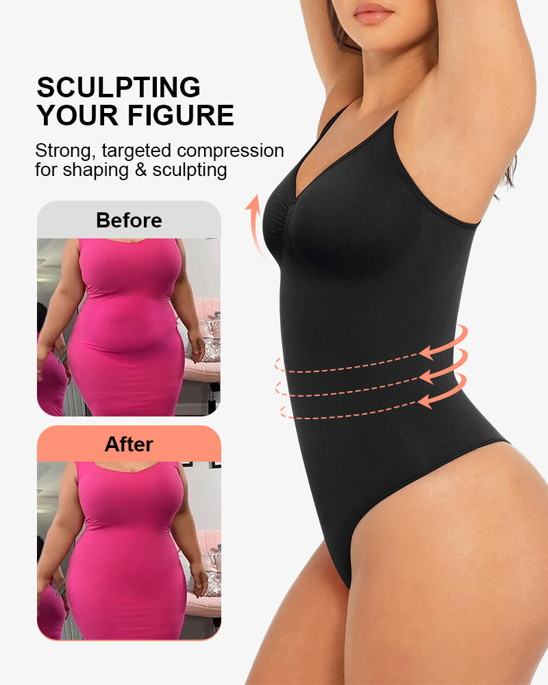 Tummy Control Seamless Thong Bodysuit