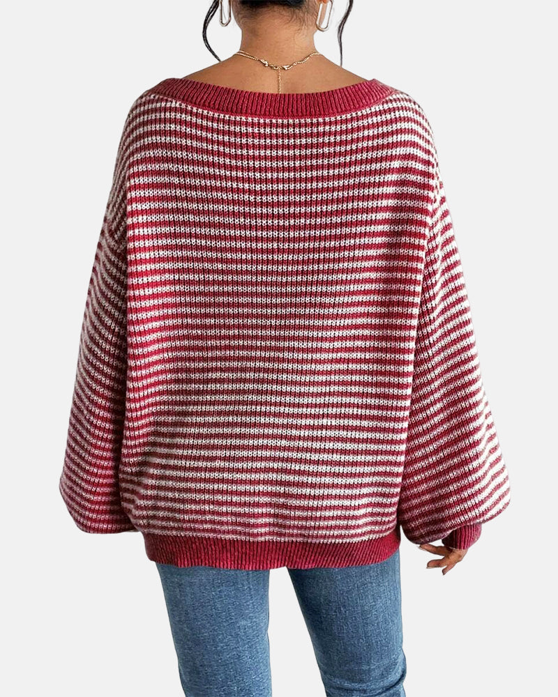 Women's Striped Knit Top