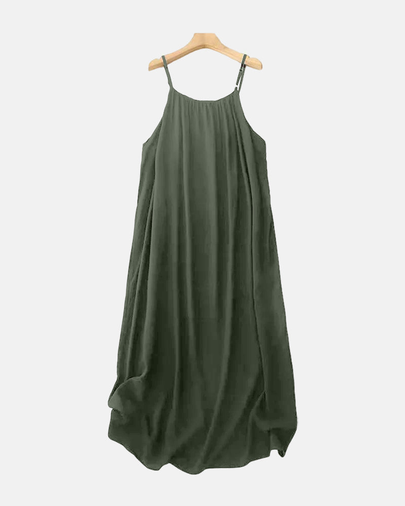 Women's Solid Color Backless Cami Dress