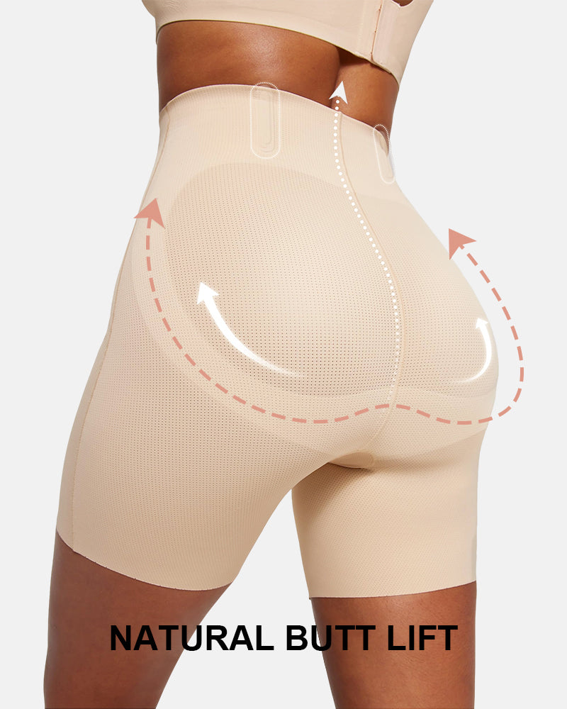 Breathable High Waisted Tummy Control Shapewear Butt Lifting Seamless Shorts