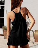 Women's Sleeveless Mini Dress with Built-in Shorts