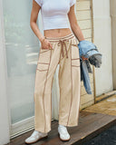 New Elevated Barrel Leg Lounge Pants - Slimming High Waist in Premium Organic Cotton