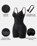 Seamless Zip-Up Bodysuit with Bonded Panel for Tummy Control