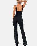 Women's Contrast Lace Knot Front Cami Jumpsuit