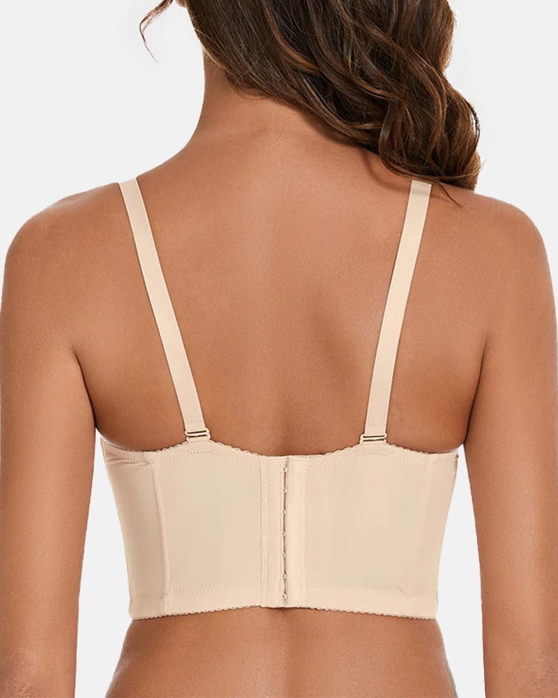Non-Slip Strapless Longline Support Bra