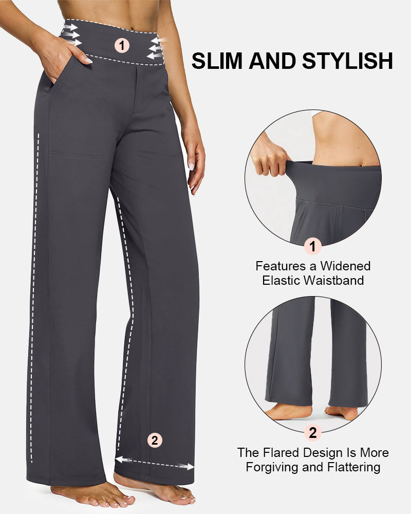 Women's Slimming High-Waist Wide Leg Pants