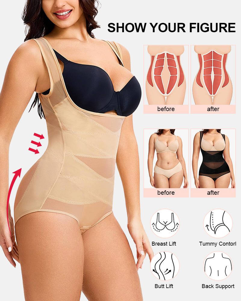 SuperPower Mesh Tummy Control Seamless Bodysuit