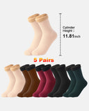 5-Pair Thermal Fleece Winter Snow Socks — Built for Freezing Temps