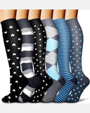 6-Pair Compression Socks — All-Day Support for Work, Running & Recovery