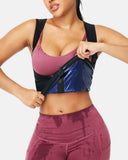 Camiseta sin mangas de sauna ajustable para mujer con retención de calor y control de abdomen
