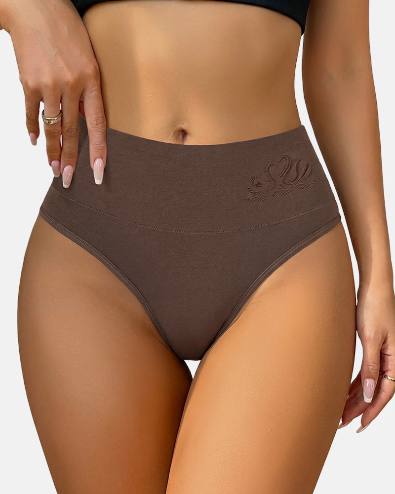 Tangas sin costura de cintura alta con control de abdomen para mujer