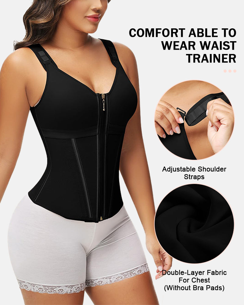 Double-Layer Tummy Control Waist Shaper Vest With Bra