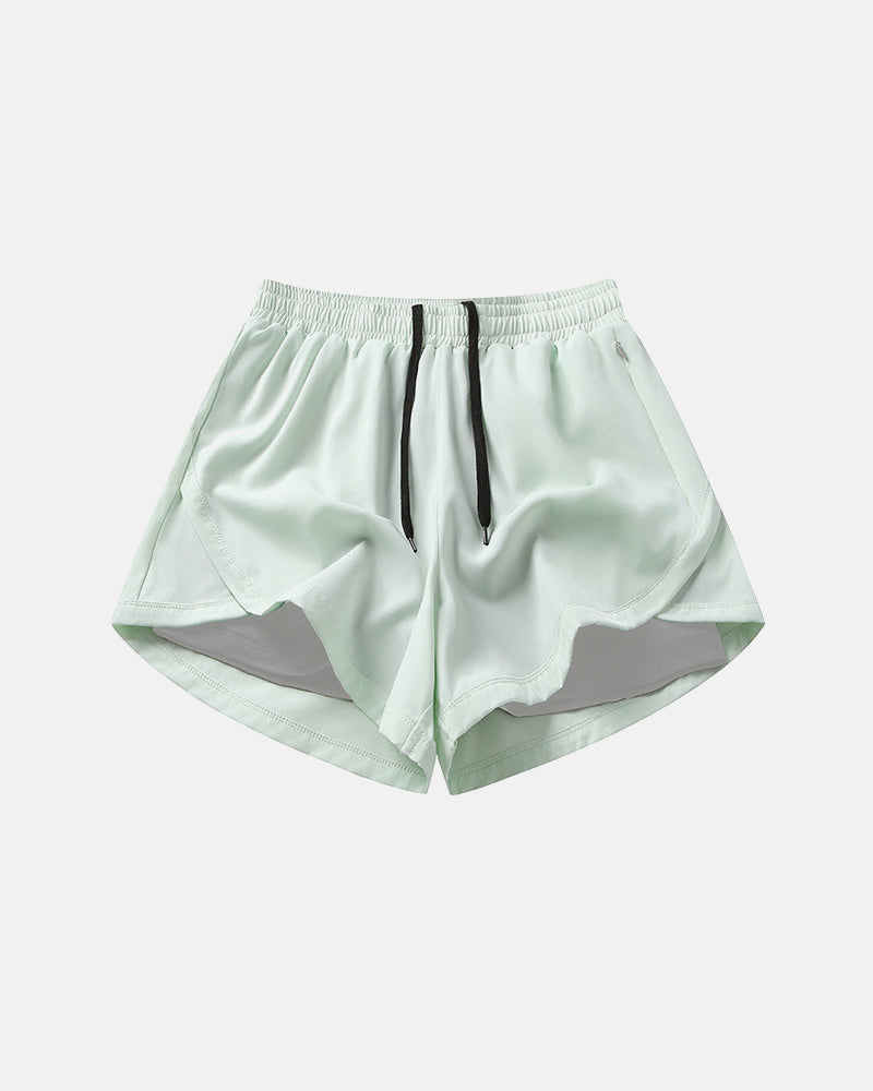 Pantalones cortos casuales de verano de dos piezas simuladas deportivos