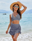 Retro High Waisted Tummy Control Swim Skirt Bikini Sets