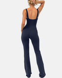 Women's Contrast Lace Knot Front Cami Jumpsuit