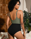 Cutout Tie Knot Tummy Control One Piece Swimsuit