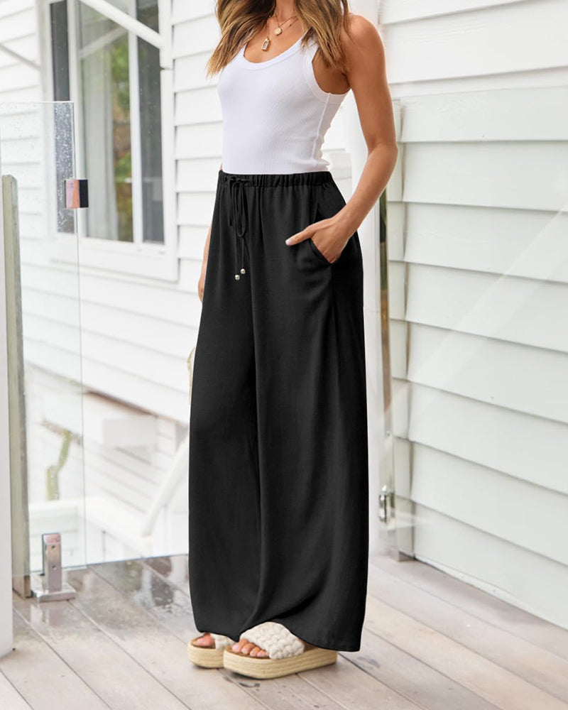 Pantalones Palazzo Anchos Ligeros para Mujer