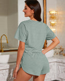 Women's Split Shorts Pajama Set