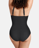 Traje de baño de una pieza con control de abdomen y escote en V profundo