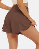 Women 2 in 1 Flowy Athletic Shorts with Pockets