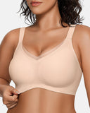 V Mesh Seamless Push-Up Wireless Bra