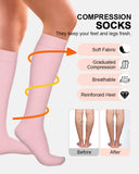 6-Pair Compression Socks — All-Day Support for Work, Running & Recovery