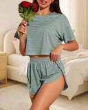 Women's Split Shorts Pajama Set