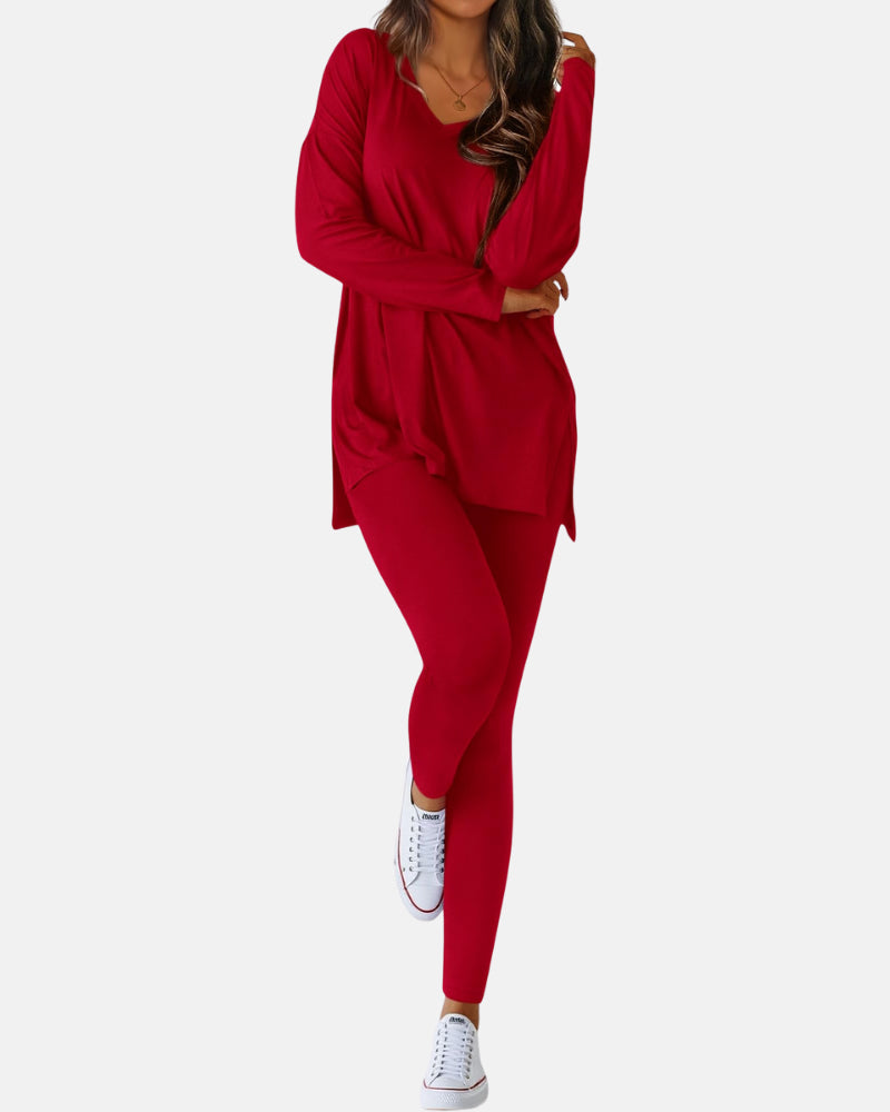 2026 Conjunto Informal de Descanso Camisas Extragrandes Leggings a Juego
