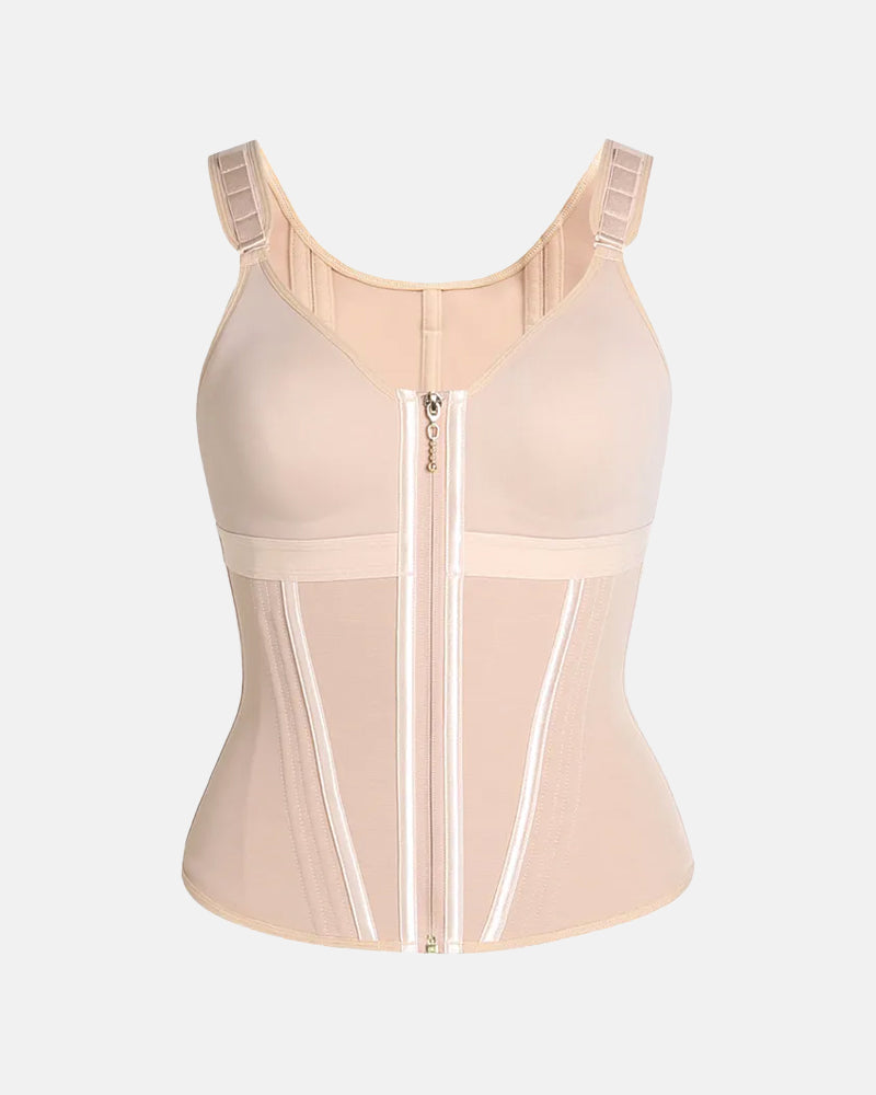 Double-Layer Tummy Control Waist Shaper Vest With Bra