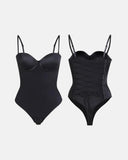 Sexy Back Lace-up Thong Seamless Corset Bodysuit