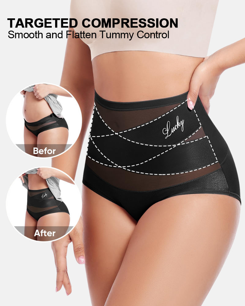Lucky High-Waist Tummy Control Seamless Shaping Panties (5 Pack)