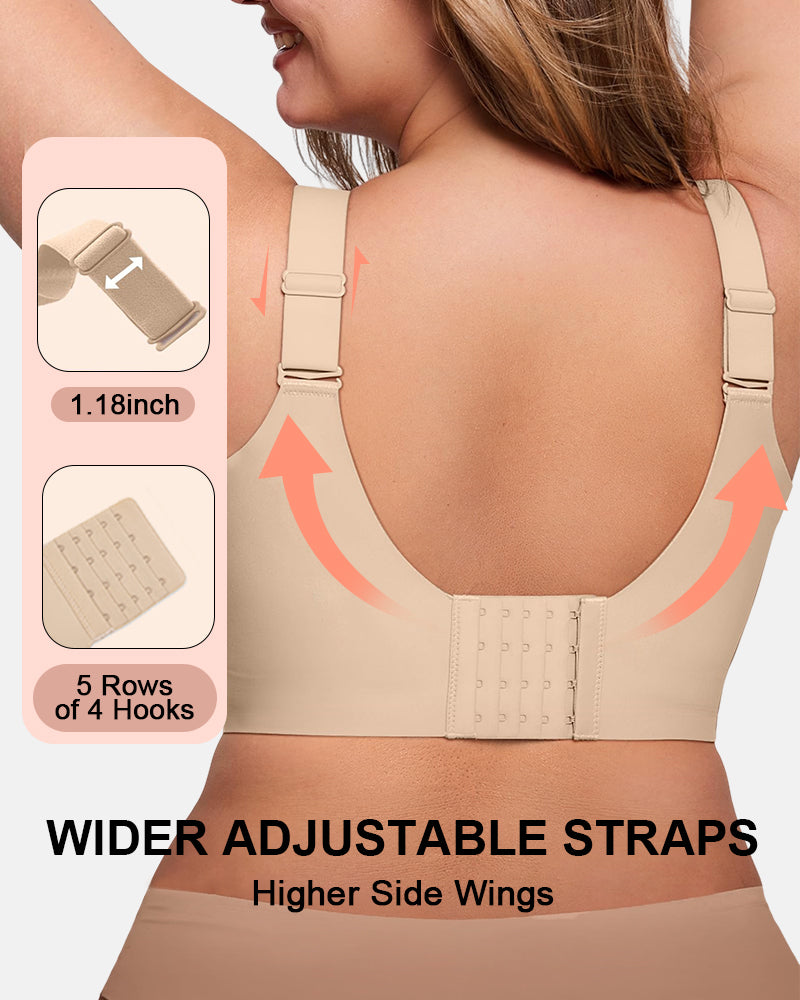 Wireless Support Bra with Full Coverage and Smooth Fit