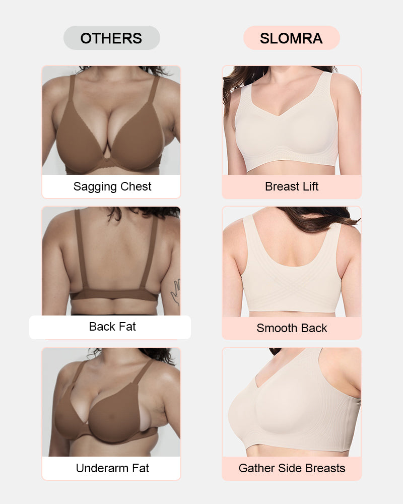 Full-Coverage Push-Up Seamless Wireless Bra