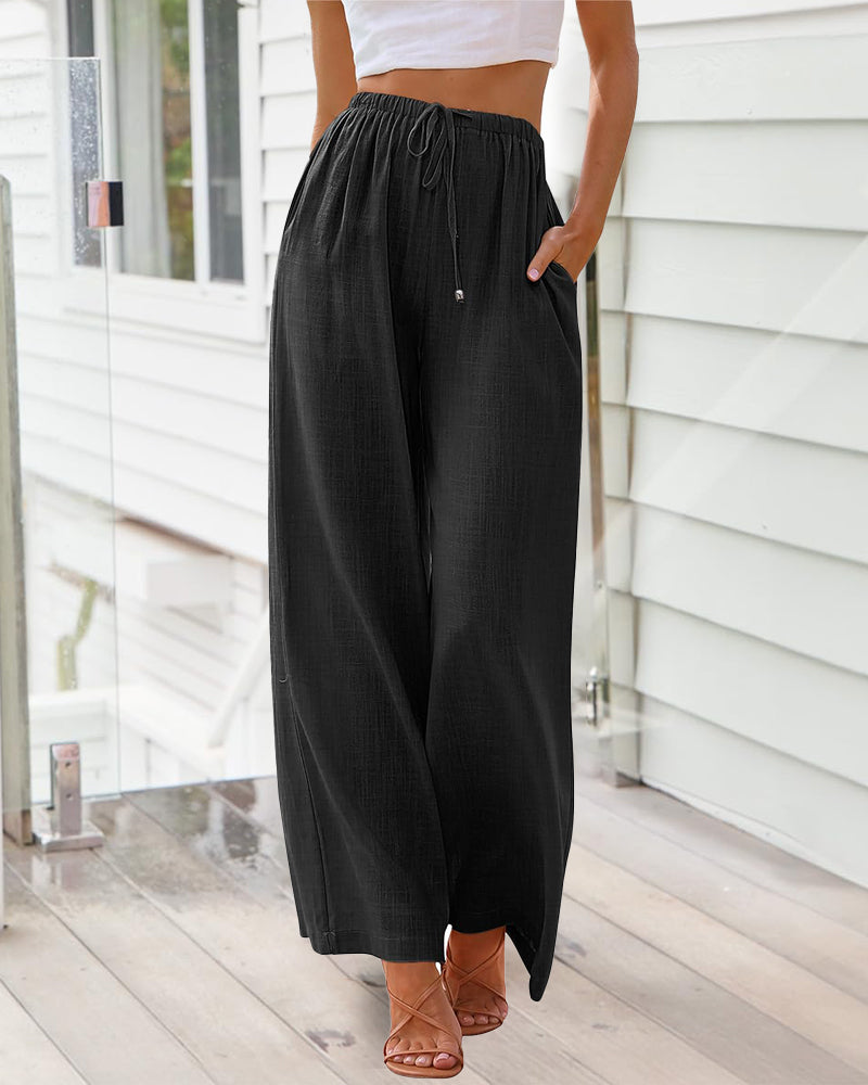 Pantalones Palazzo Anchos Ligeros para Mujer