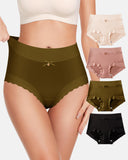 High-Waisted Luxe Ice Silk Briefs 4-Pack
