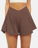 Women 2 in 1 Flowy Athletic Shorts with Pockets
