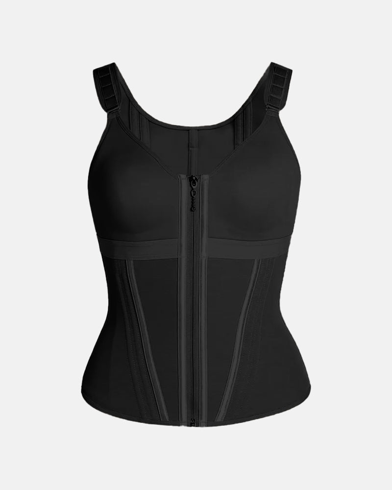 Double-Layer Tummy Control Waist Shaper Vest With Bra