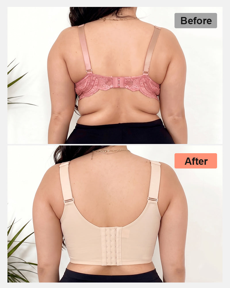 Sujetador Push-Up de Gel Alisador para Espalda – Soporte Sin Costuras para Tallas Grandes