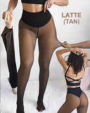 Slim-Fit Fleece Tights with Tummy Control Waistband