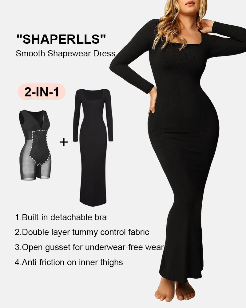 All-in-One Shapewear Dress with Built-In Bra