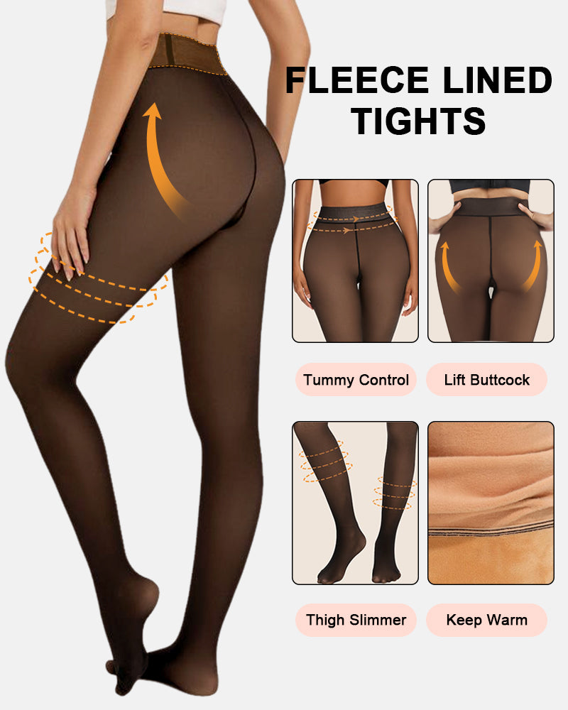 Warm Fleece Tights Slim Fit Tummy Control For Every Skin Tone