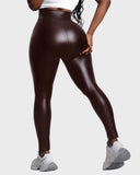 Ultra-Warm Fleece Lined Faux Leather Leggings for Women