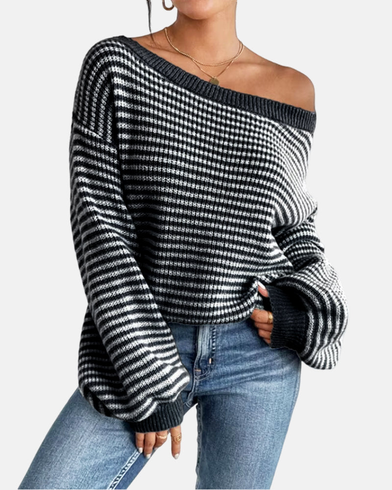 Women's Striped Knit Top